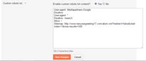 custom robots.txt File to blogger blog