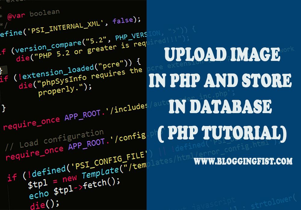 How To Upload Image In PHP And Store In Database