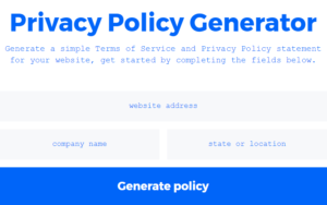 Create A Privacy Policy Page for your blog
