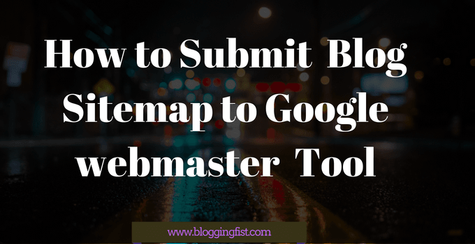 Submit blog Sitemap to Google Search Console